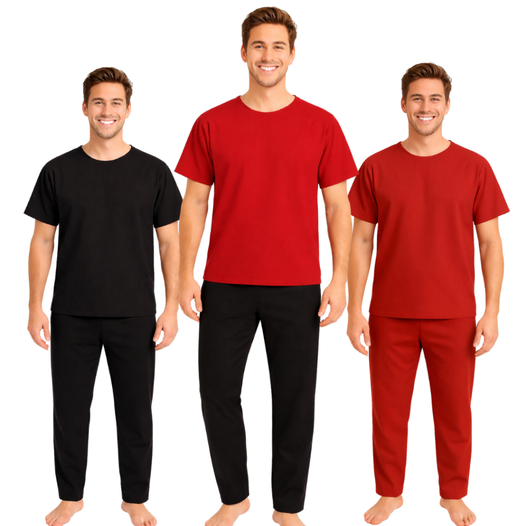 Conjunto Masculino Umbanda e Candomblé Oxford Premium Exu e Pomba Gira Unissex