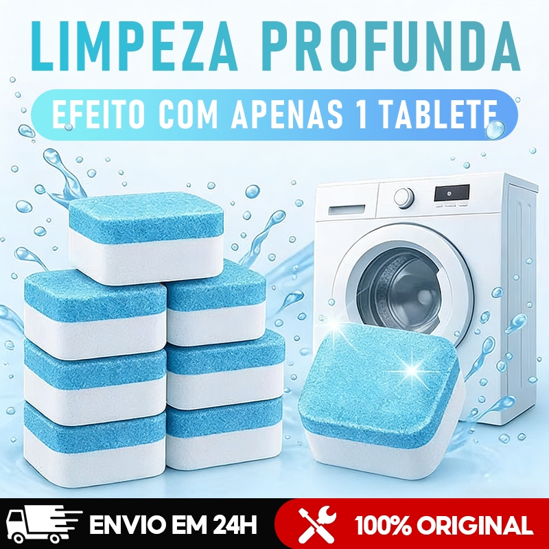 Kit 10/20 Limpador Pastilha de máquina de lavar roupa, comprimido efervescente sólido para remover manchas