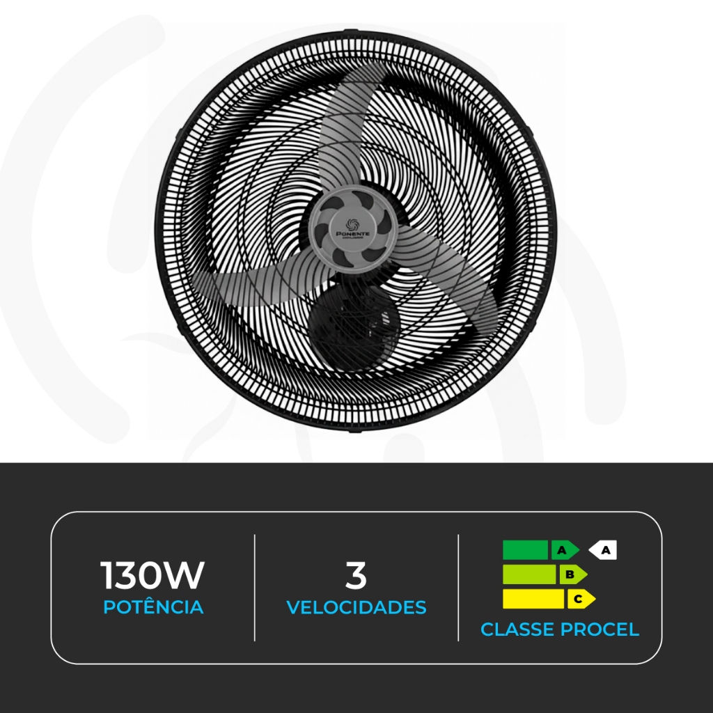 Ventilador de Parede Good Ponente 50cm Alta Ventilação e Economia