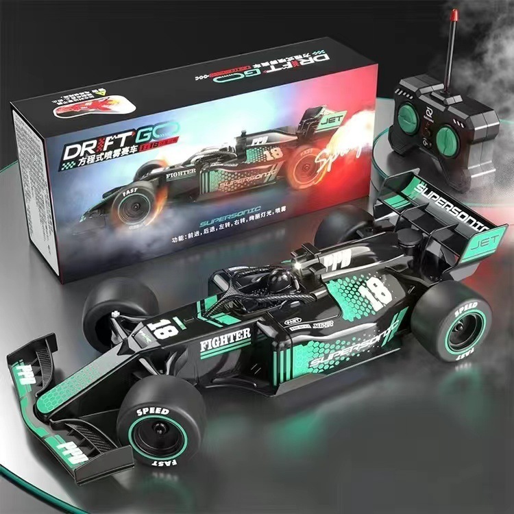 Carrinho de Controle Remoto F1 Recarregável De Drift Com Fumaça e Luz LED Carro de Alta Velocidade para Crianças