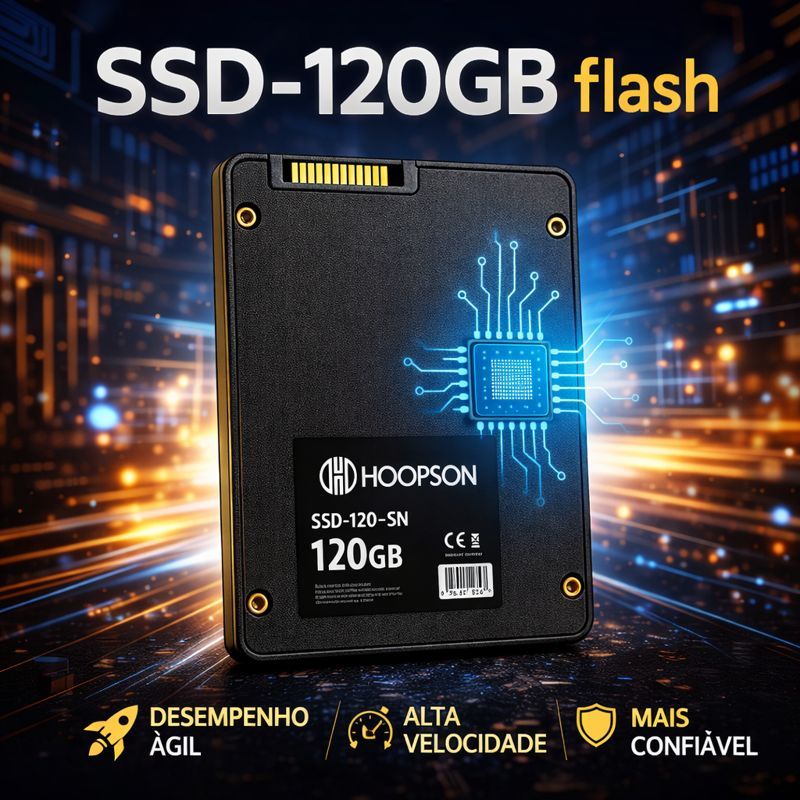 SSD 120GB Sata 3 Rápido Para PC e Notebook | Upgrade HD | Alta Velocidade | Leitura 500MB/s