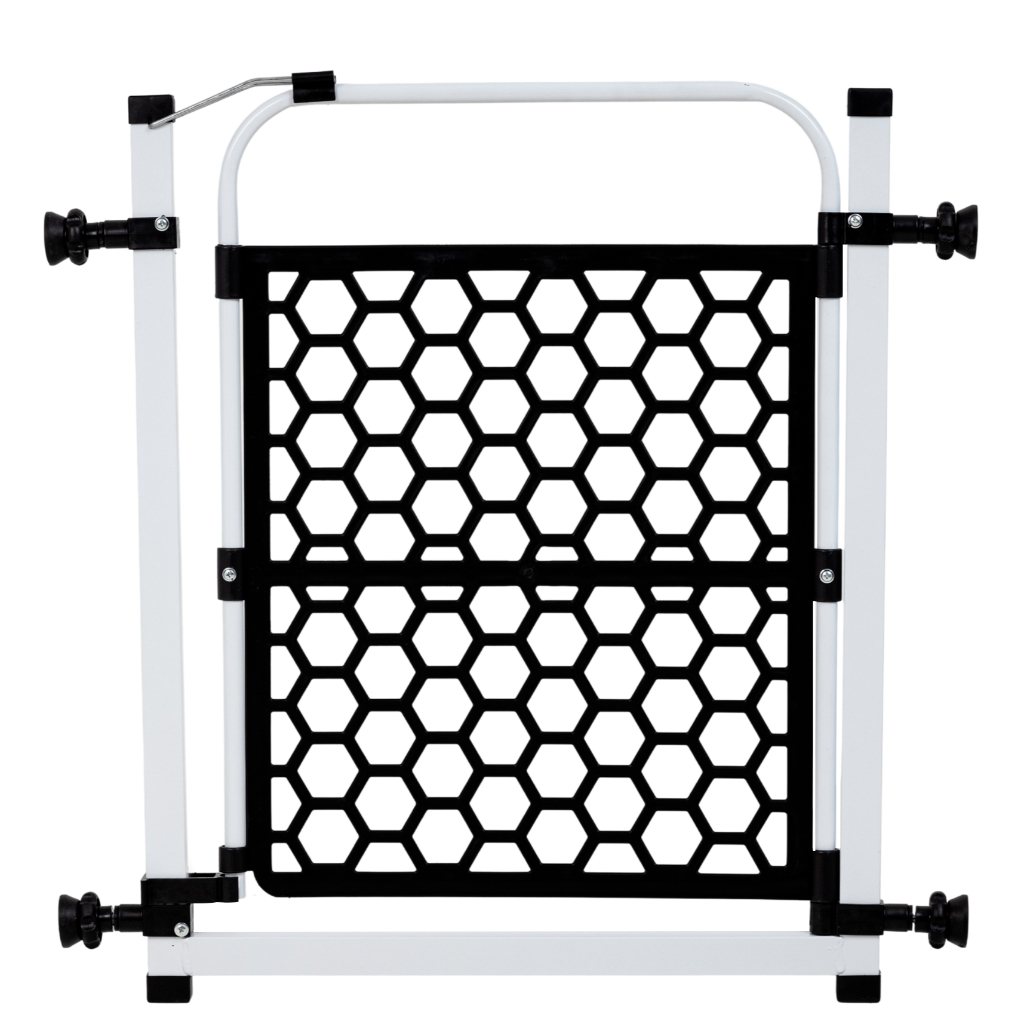 Portão Mini Compacto Pets Bebê Casa 78cm Á 83cm Pet Útil Branco