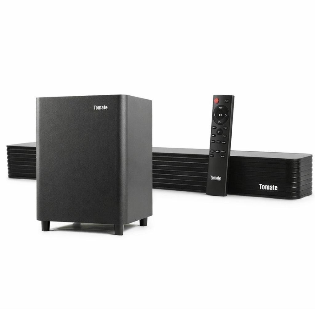 Kit Soundbar Bluetooth com Subwoofer 100W RMS Som Surround Graves Potentes Controle Remoto Bivolt