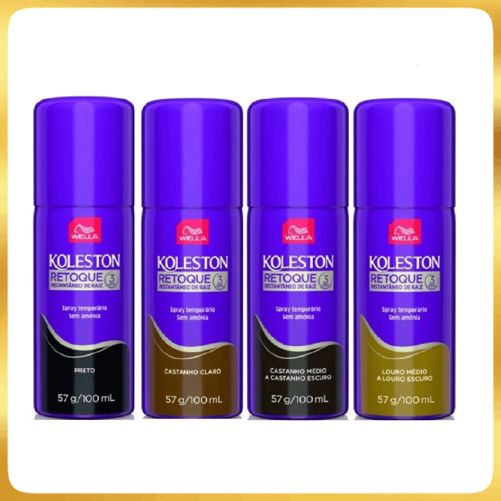 Spray Retoque Instantâneo Raiz Cabelos Koleston 100ml Wella-escolha sua cor
