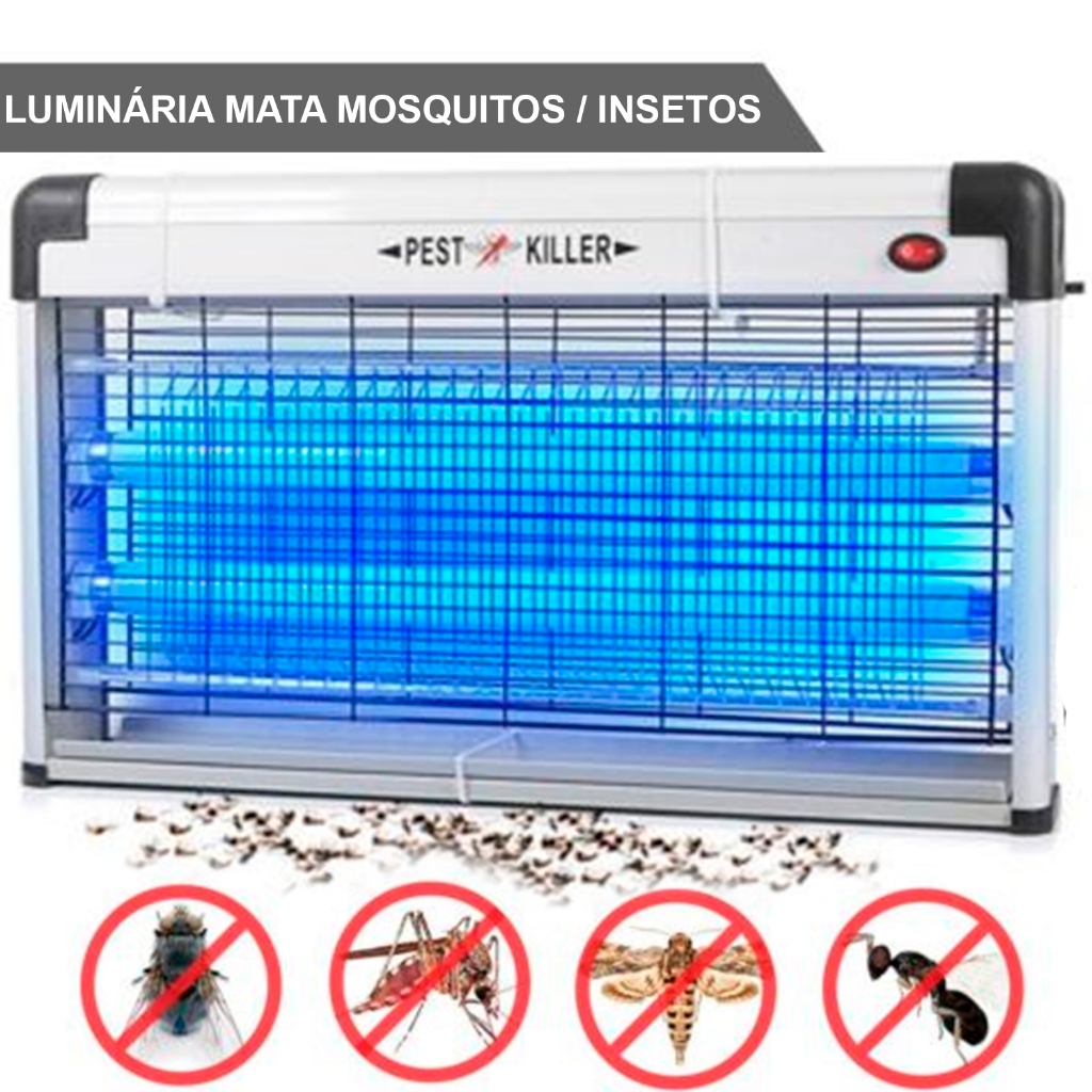 Mata Mosca Elétrico Armadilha Mosquito Dengue Pernilongo Lâmpada UV Mosquiteiro 110V