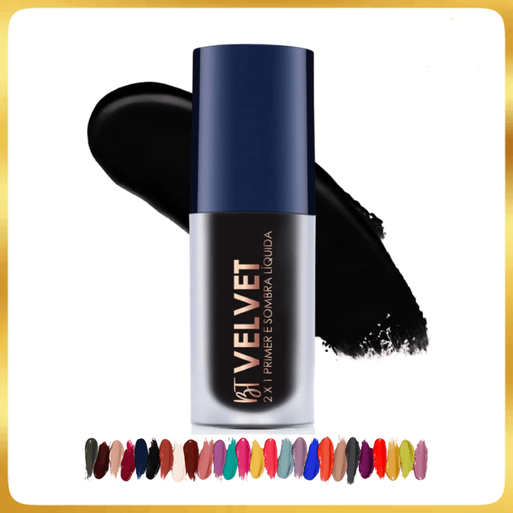 BT Velvet 2x1 Bruna Tavares Sombra e Primer 6ml - Pigmentação Intensa, Versátil e Acabamento Matte