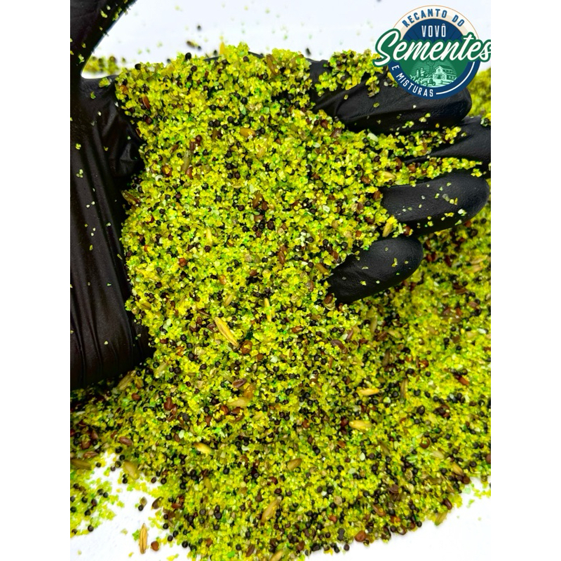 500G / 2KG Vitamina Jiló Mistura Premium P/ Canário Coleiro Periquito curió e aves pequenas Ração Nutritiva