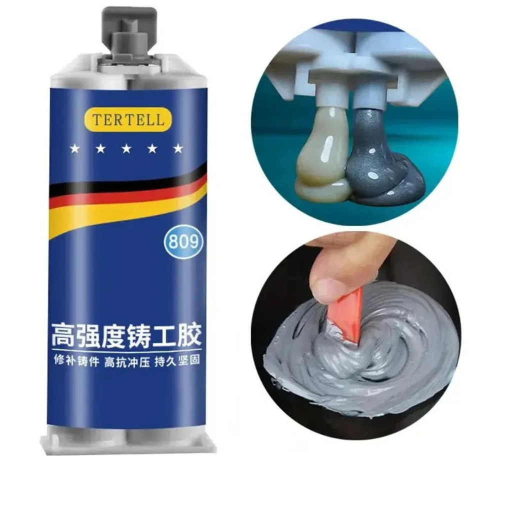 Cola De Reparo Industrial Forte Resistência Ao Calor Pasta De Metal Frio A + B  Fundição Super Cola