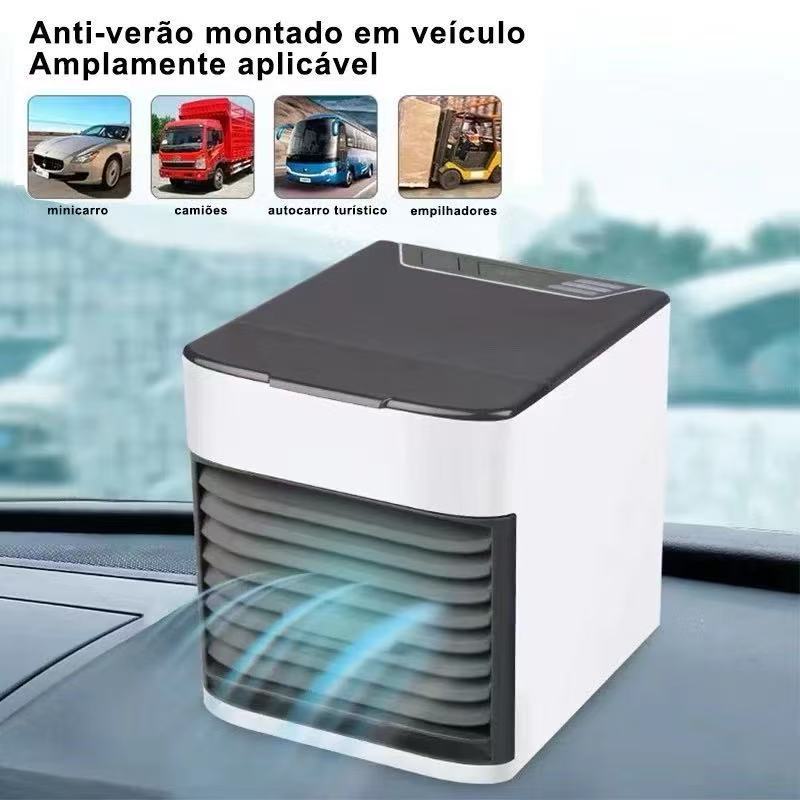 Mini Ar Condicionado Portátil Arctic Air Cooler Umidificador Climatizador Luz Led 3 Intensidades com Gelo Refrigera ambi