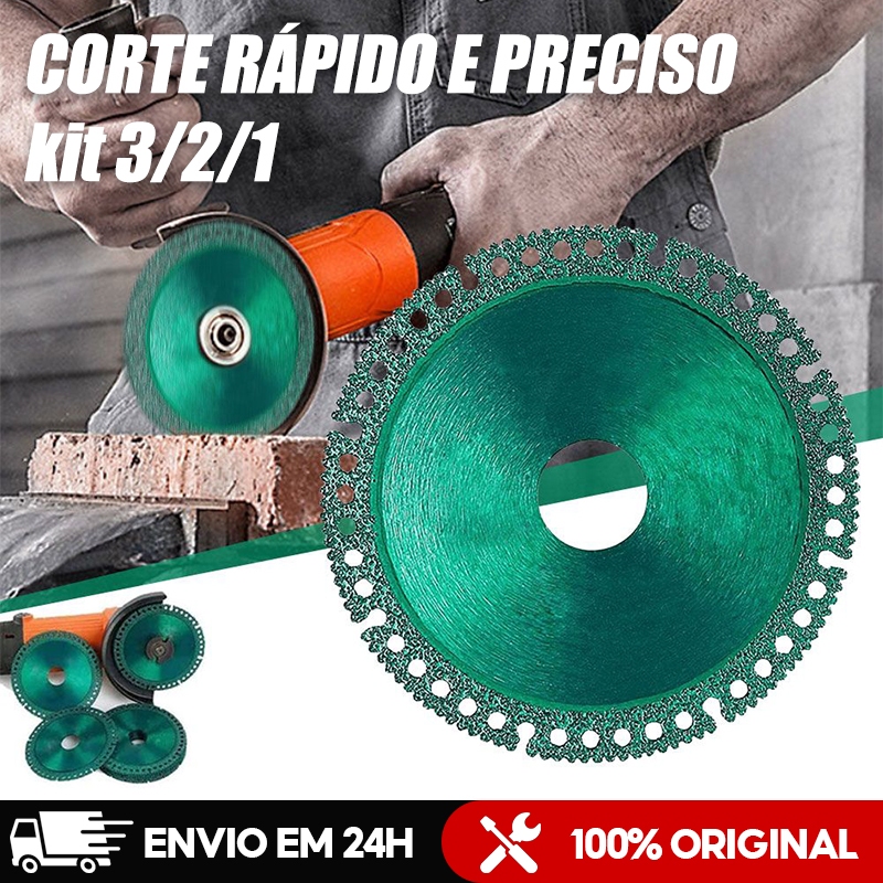 6 Em 1 Disco De Corte Com Diamante Lâmina De Serra Multifuncional 100mm Para Azulejo Cerâmico Metais e PVC