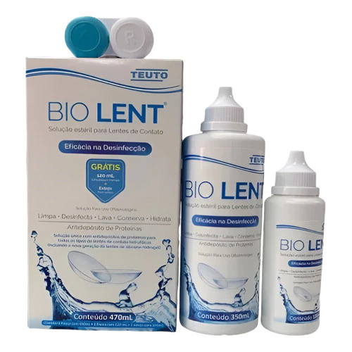 Kit Solução para Lentes Bio Lent 350ml ganhe +120ml