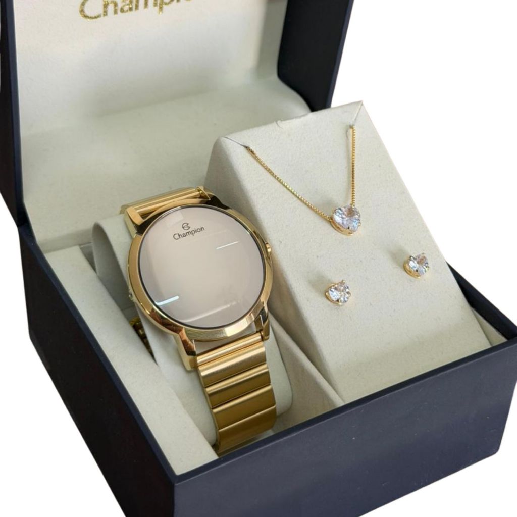 Relógio Champion Feminino Original Led Digital Dourado Prateado Relogio Presente