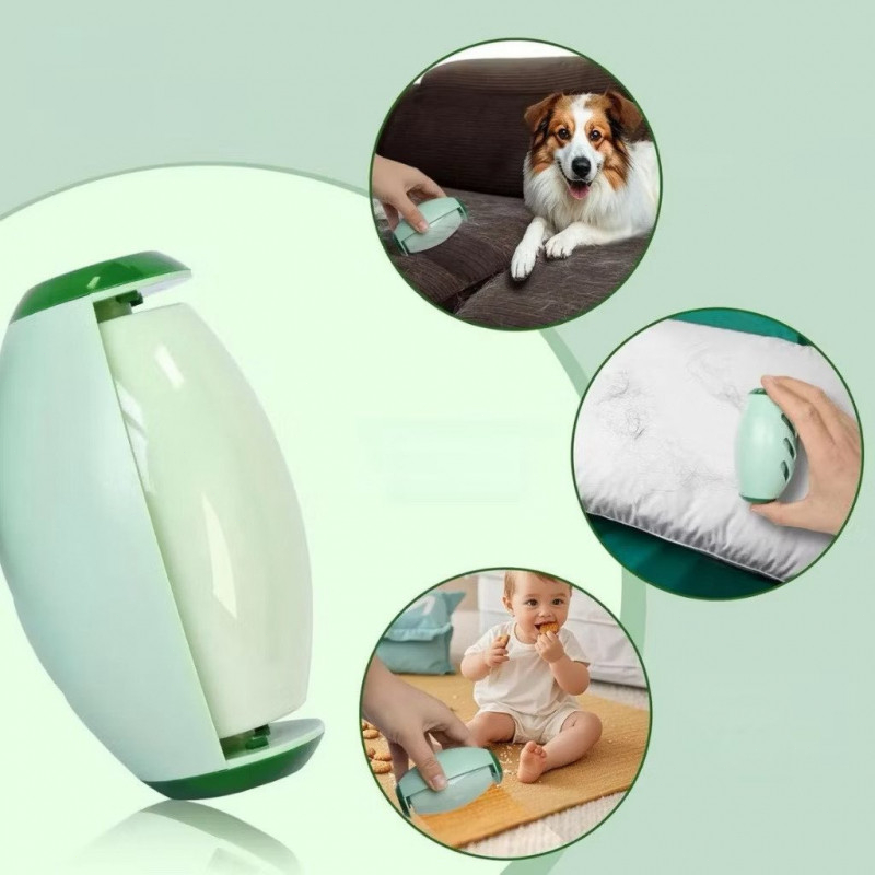 2PCS-Rolo de Fiapos Lavável e Reutilizável com Adesivo Forte – Remove Poeira, Cabelo e Pelos de Animais com Eficiência