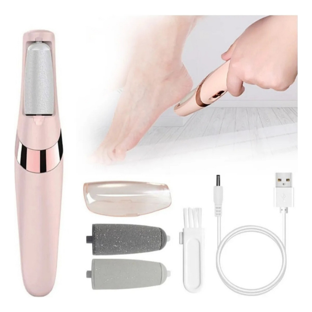 Lixador Elétrico de Pés Removedor de Calos e Rachaduras, USB,  Bivolt, 110v e 220v, 2 Velocidades
