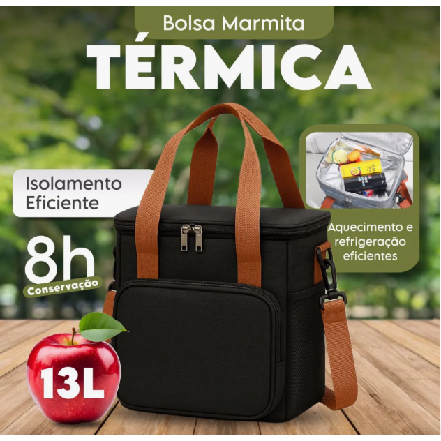 Bolsa Térmica para Almoço | Mochila Térmica Oxford | Bolsa de Almoço com Alça | Capacidade Grande