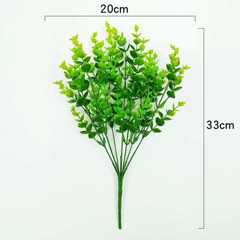 KIT 5-20PCS Planta Artificial Eucalipto Verde 33cm Buque Decoracao Casa Jardim