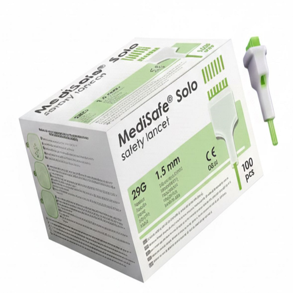 Lancetas Automáticas Medisafe 29g Com 100un Maior Conforto Verde-claroLancetas Automáticas Medisafe 29g Com 100un Maior