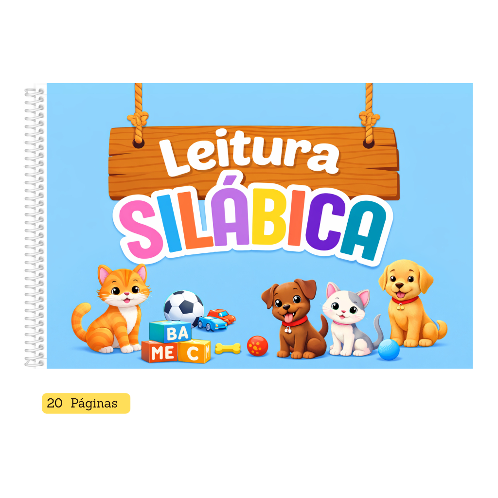 Apostila de Alfabetização – Leitura Silábica Textos Fáceis e Ilustrados Leitura Infantil 20 Páginas