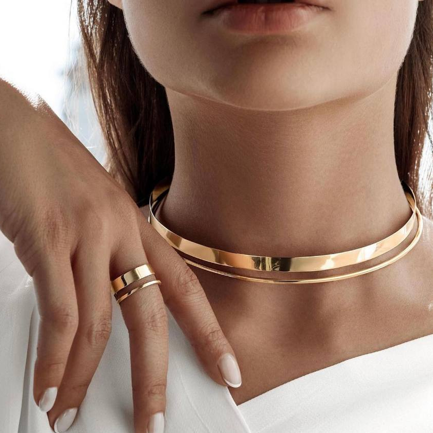 Conjunto de joias clássico colar pulseira brincos e gargantilha Conjunto de três