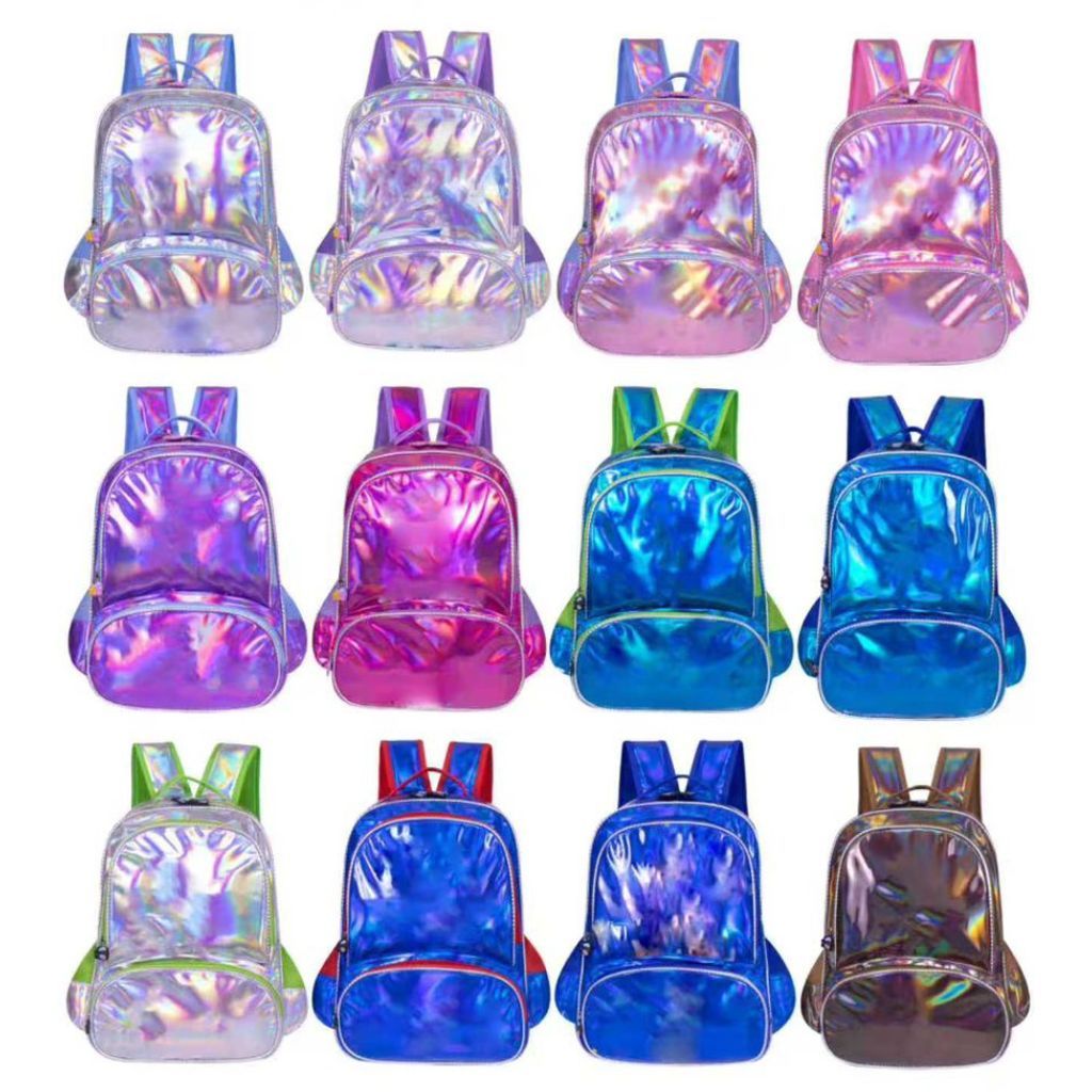 Mochila Holográfica Infantil/Teens – Brilhante, Leve e Moderna