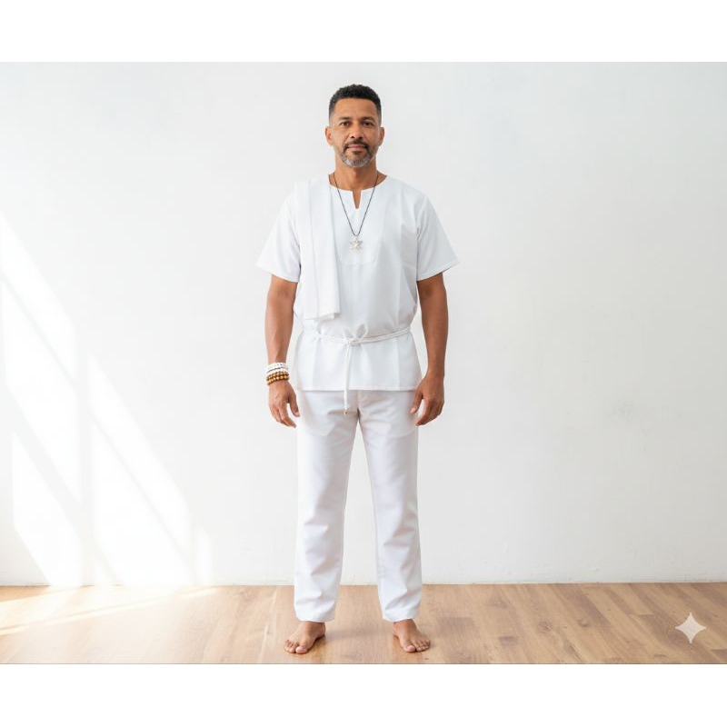 Conjunto umbanda e candomblé calça e bata