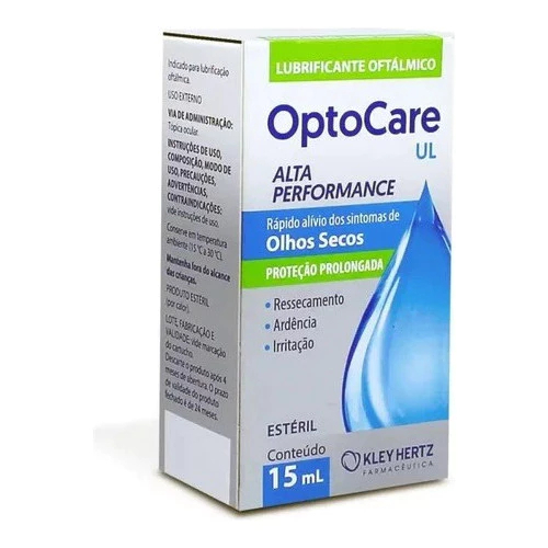 Colírio Lubrificante Oftálmico OptoCare Ul Olhos Secos 15ml