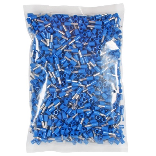KIT Terminal Ilhós Tubular 2,5 mm² E2508 Isolado em Cobre Estanhado