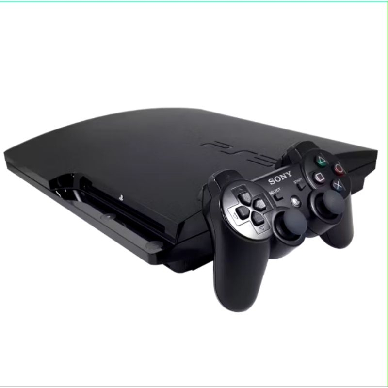 Play.station 3 Slim original de fábrica com 1 Controle comum e garantia