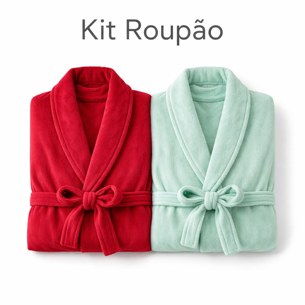 Kit 2 Roupões Corttex Leve Macio no Tamanho  M ou G Unissex Adulto Inverno Quentinho Promoção