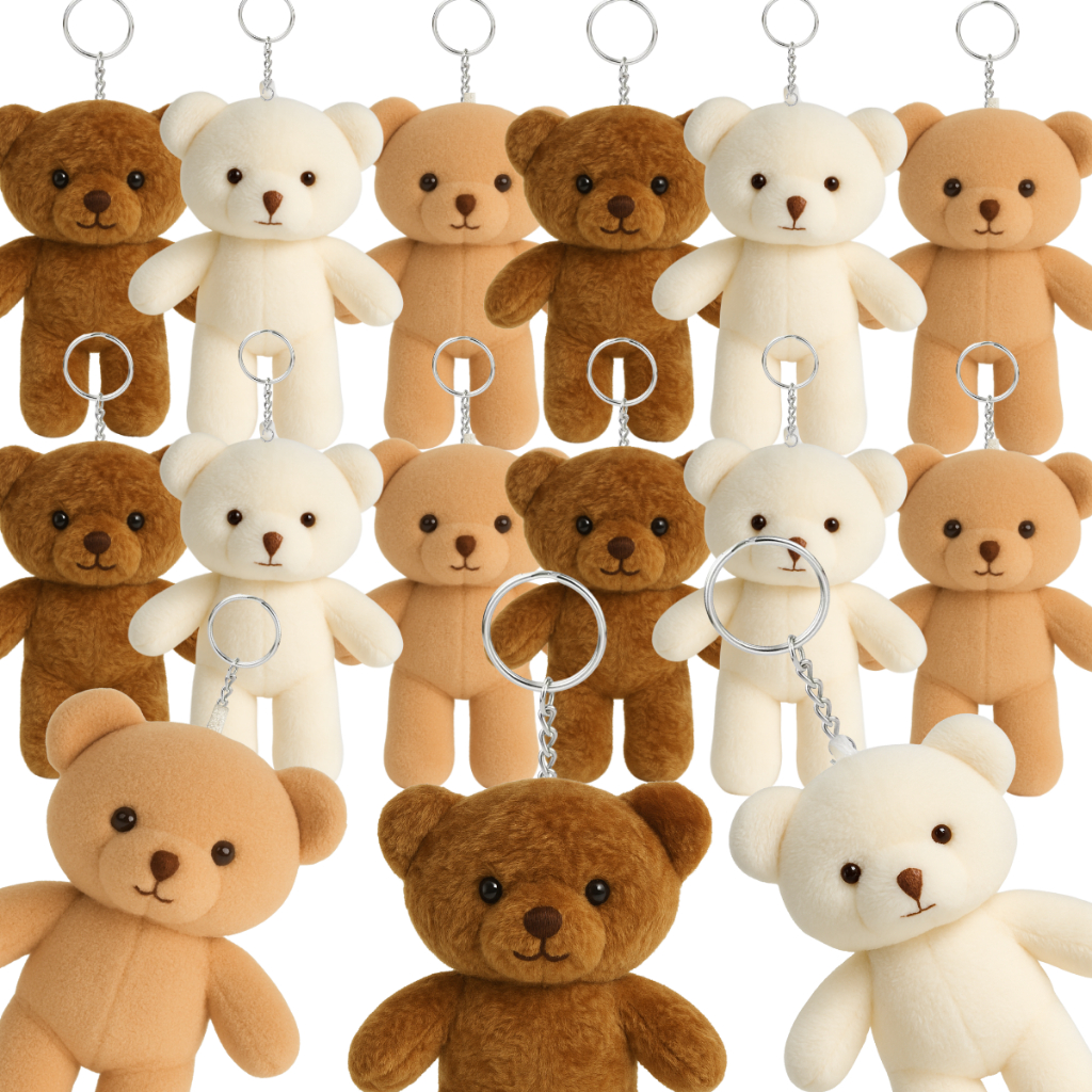 Chaveiro Mini Ursinho Kit 20 Unidades Para Lembrancinha Chá De Bebê