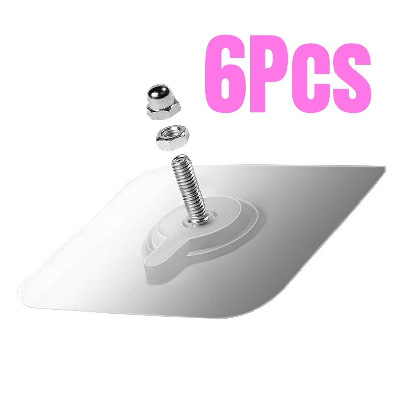 6 Uni 8Mm Gancho De Parede Adesivo Multiuso Para Pendurar Quadros UtensíLios De Cozinha Banheiros Promoção