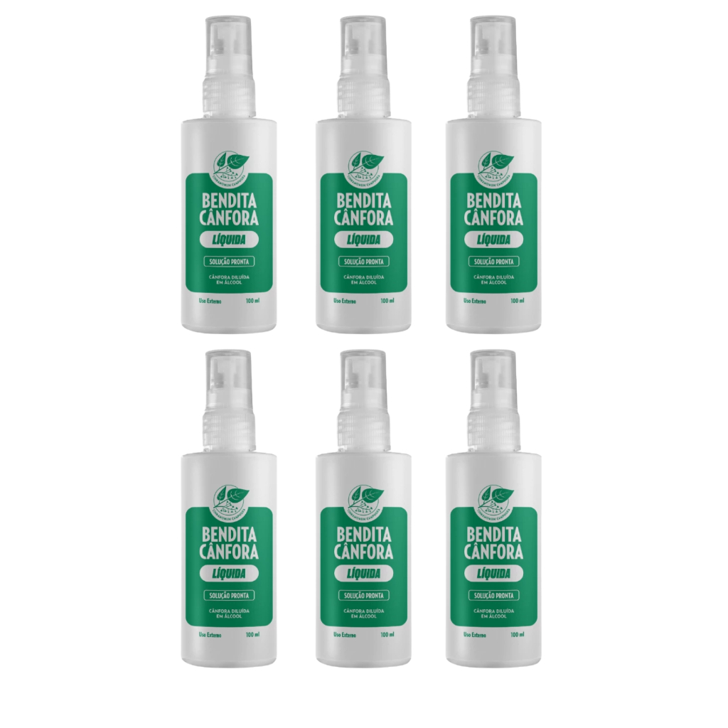 Cânfora Líquida Spray Bendita Cânfora Diluída em Alcool Cansaço 100ml - ENVIO RÁPIDO 24 HORAS