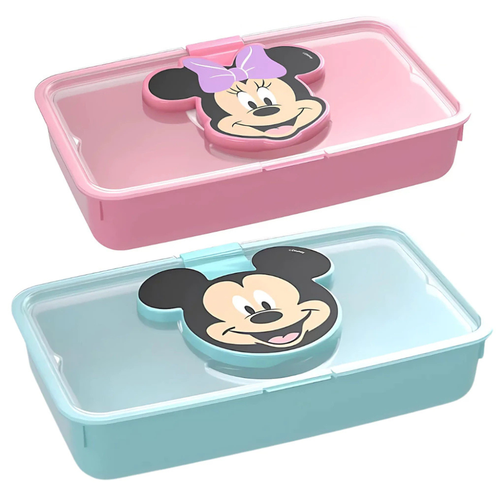 Porta Lenço Umedecido Minnie e Mickey 530ml Plasútil