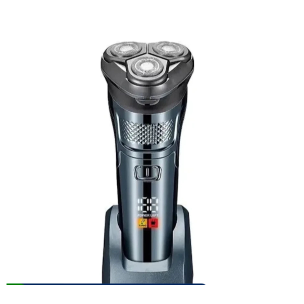 Barbeador com visor digital, totalmente automático, lavável, à prova d'água IPX7, 8000 RPM, cabeça flutuante