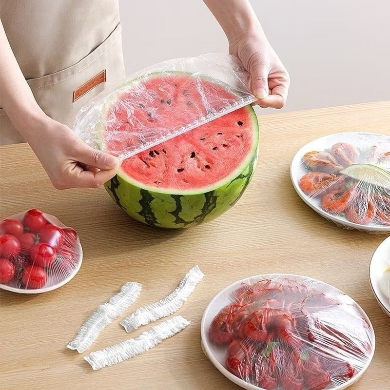 Kit 100/200/300 Tampa De Plástico Descartável Para Alimento potes