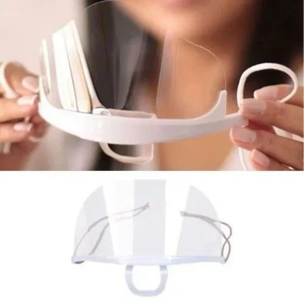 Kit  3/5 ou 10 Máscaras Acrílicas Transparentes Reutilizáveis - Procedimentos Estéticos e Maquiagem