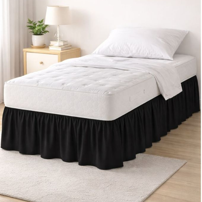 Saia  Para Cama Box Solteiro Com Elástico em Toda Volta