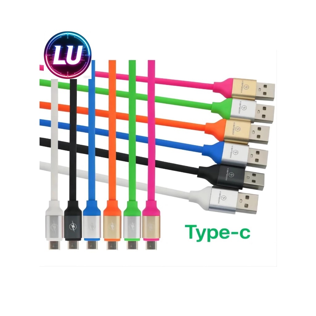 kit 3  Cabos de Dados Emborrachado Colorido V8 TC IP 1.2 Metros turbo