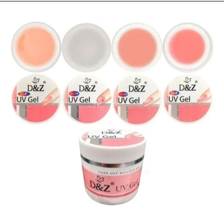 Gel da D&Z Led UV Builder Gel Nude|Clear para unha tips profissional 15 - 30 - 50 gr