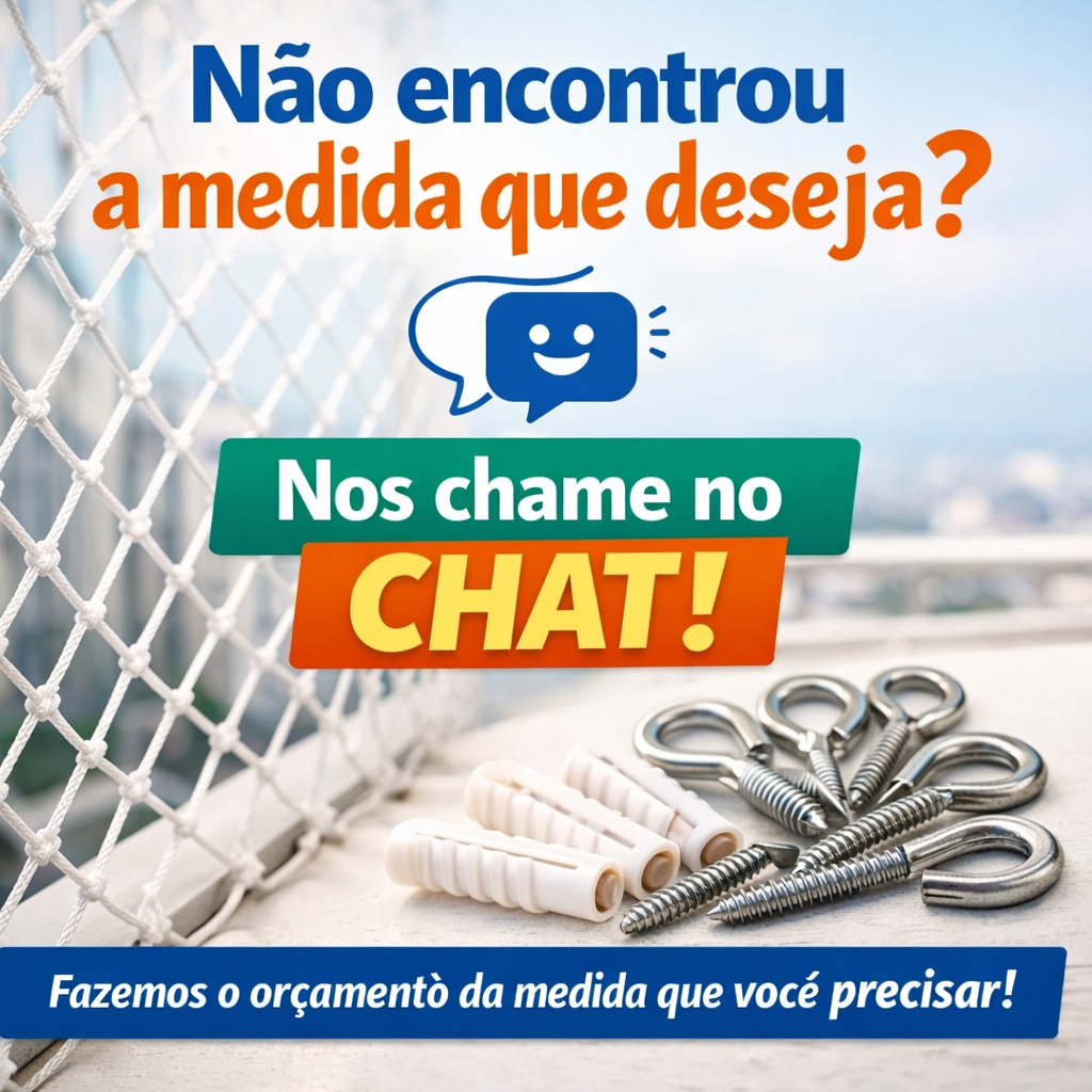 Kit Completo Rede Tela De Proteção Para Sacadas Janelas Gatos Crianças
