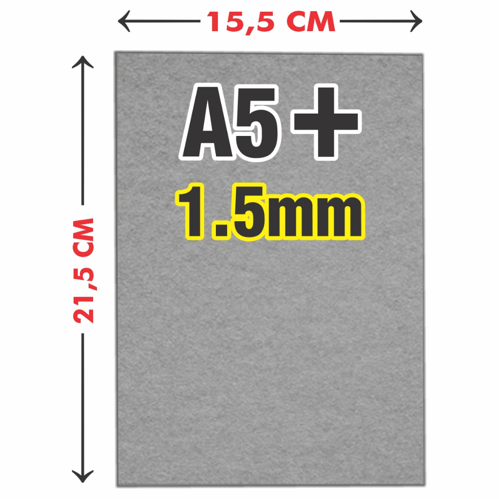 20 Placas Cartão Cinza Paraná Rígido Tamanho A5+ (15,5 X 21,5 CM) Espessura 1.5 mm HORLLE. Capa de Agenda, Cartonagem