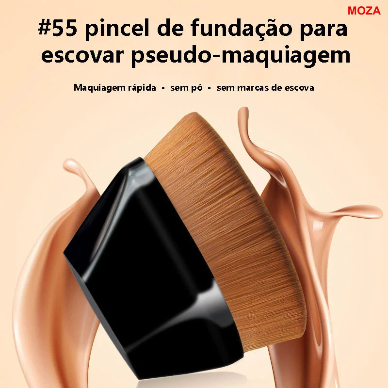 2 Pincéis Profissionais de Base Plana para Corretivo e Fundação