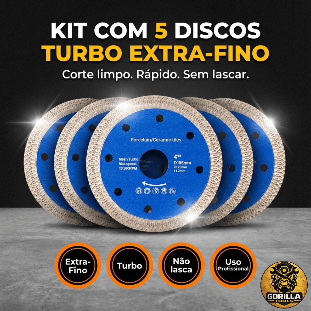 Disco De Corte Para Porcelana Piso Cerâmica Extra fino 20x110mm TURBO DIAMANTADO