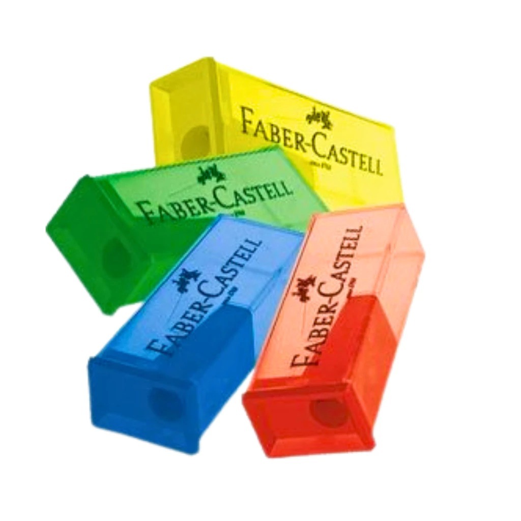 Apontador de Lápis Faber-Castell Sextinha Retangular Escolar 2026