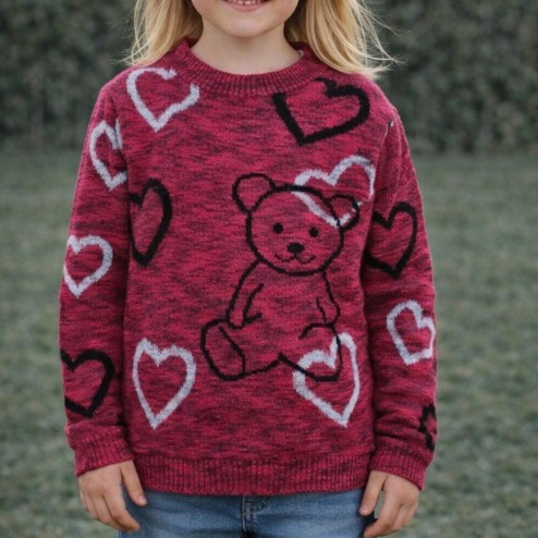 Sueter Trico Feminino Urso Flame Tricot Inverno