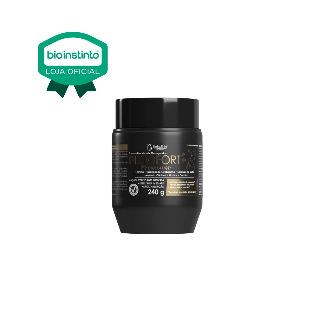 02 UN POMADA FISIOFORT PREMIUM 240g MARY LIFE  Atleta Academia Dores Musculares Massagem