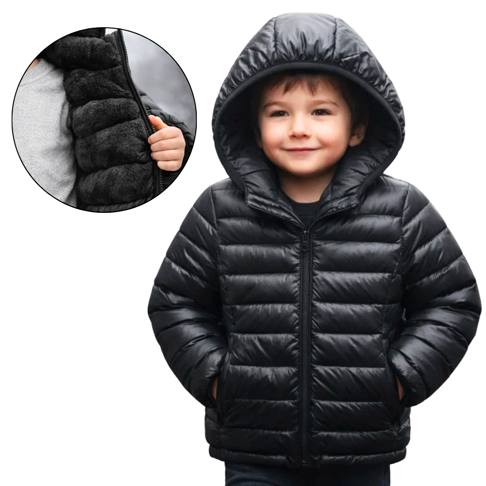 Bobojaco Infantil Peluciada Impermeável Casaco Unissex Plush Com Capuz Moda Kids Inverno