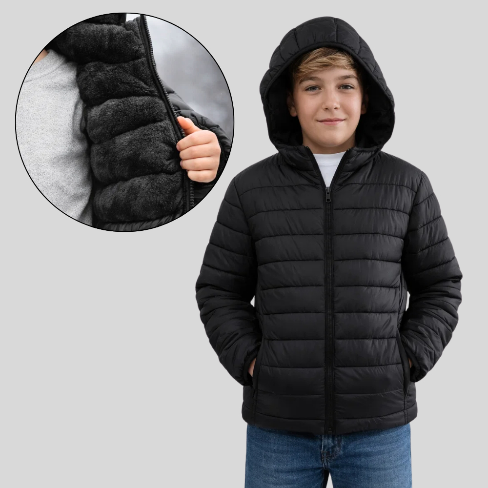 Casaco Infantil Peluciado Quentinho Com Capuz | Plush Inverno Moda Juvenil Kids Menina Menino