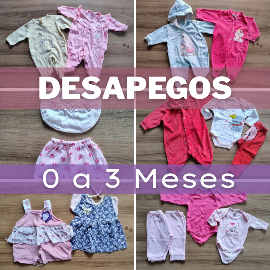 (Desapegos/Brechó Bebê) Roupa Infantil -  Tam 0 a 3 Meses Meninas - Lotes e Peças únicas