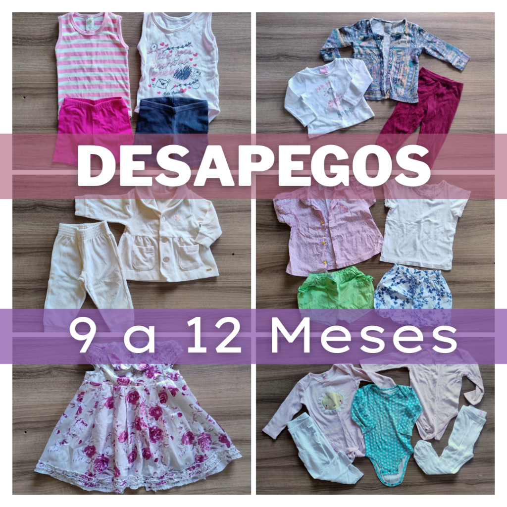 (Desapegos/Brechó Bebê) Roupas Infantil - Tam 9 a 12 Meses Meninas - Lotes e Peças únicas